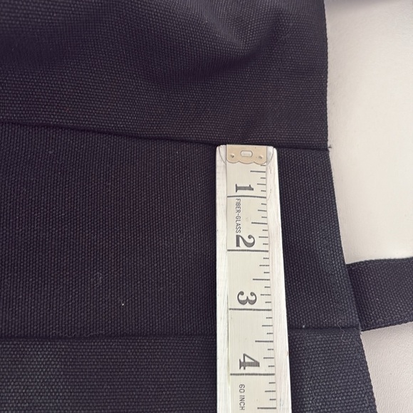 Eileen Fisher Logo Canvas Tote Bag Black & White Thick Office Travel 17x13x3.5" - Picture 10 of 11